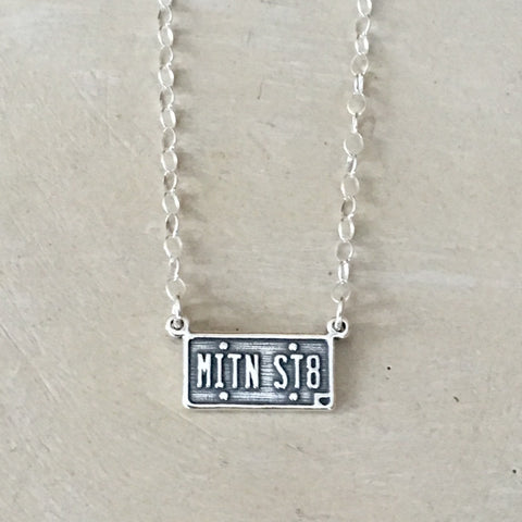 MITN ST8 License Plate Necklace