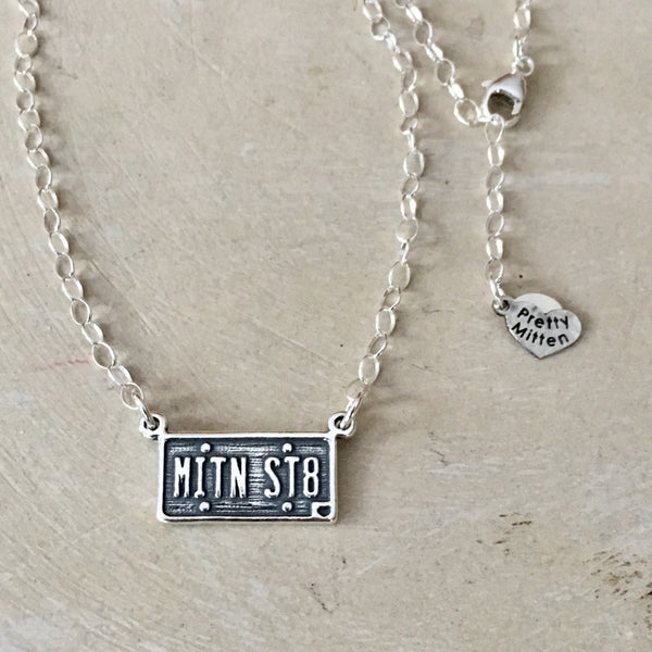 MITN ST8 License Plate Necklace