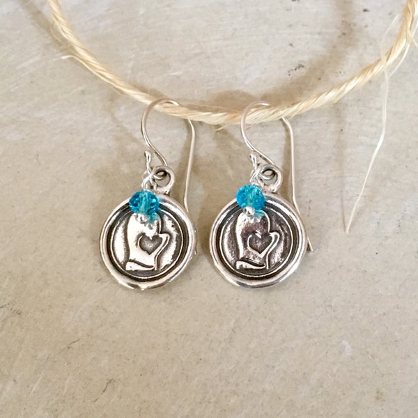 Mitten Wax Seal Earrings